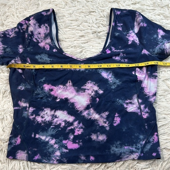 Lululemon Align T-Shirt Circulate Tie Dye Mineral Blue Multi - Picture 2 of 5